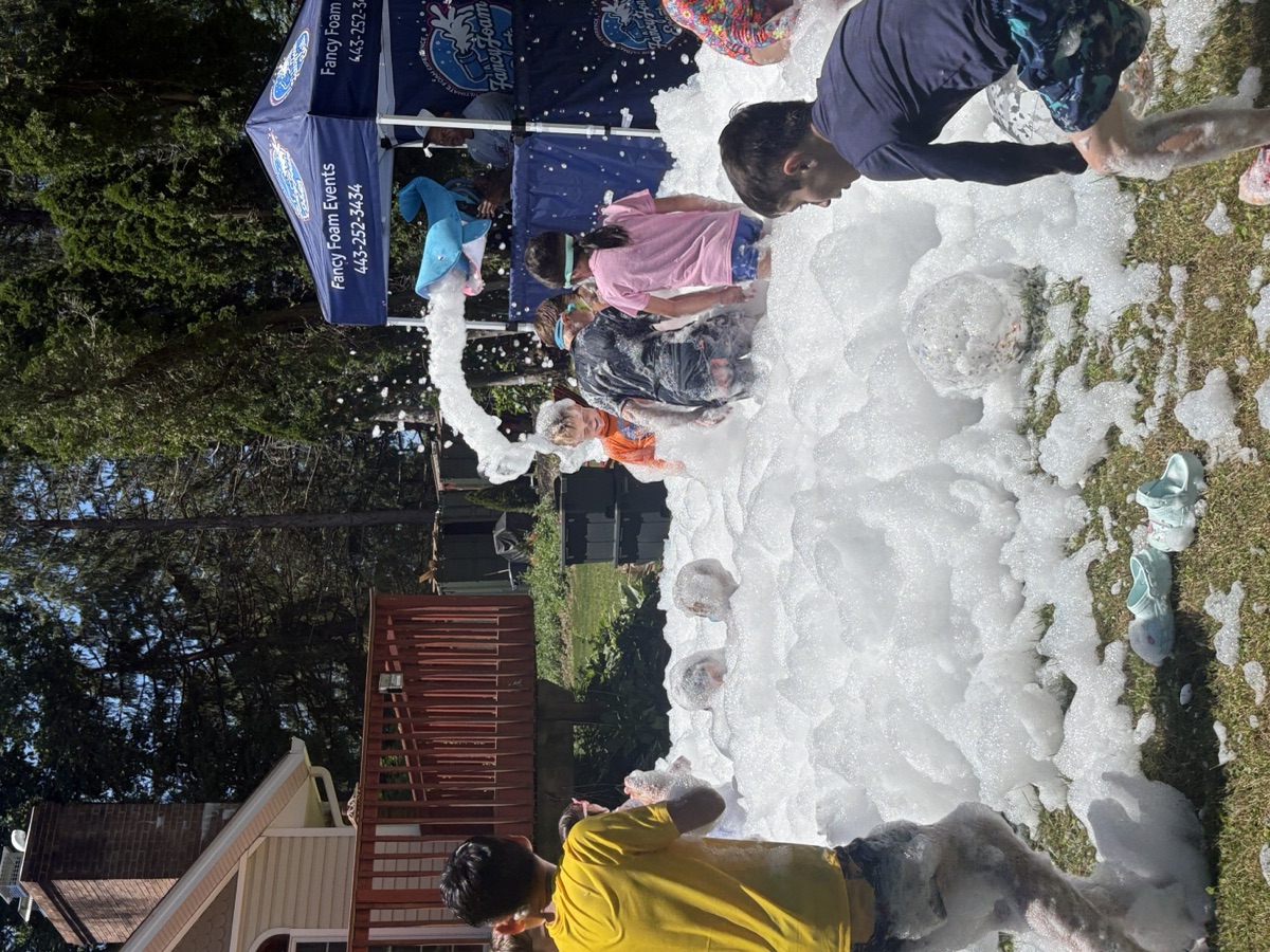 Foam party event Fancy Foam Events Maryland backyard