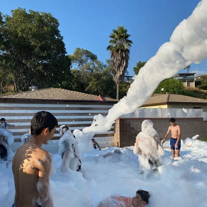 Professional foam party setup by Fancy Foam Events
